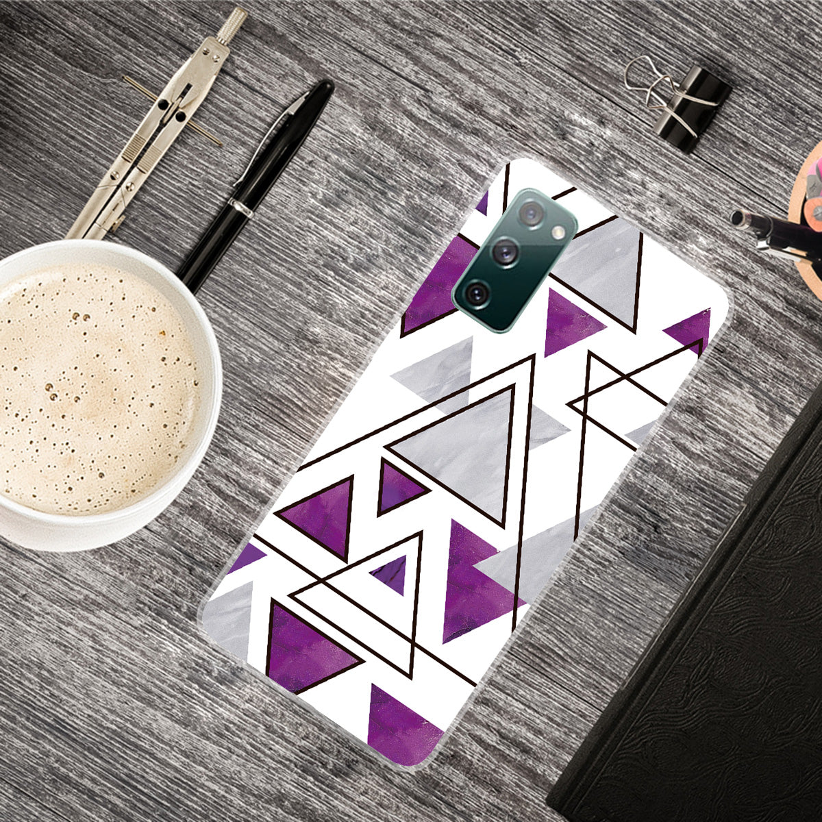 Triangle Marble Pattern Soft TPU Shockproof Phone Back Cover Case for Samsung Galaxy S20 FE/S20 FE 5G/S20 Lite/S20 FE 2022 - Style B Triangle Marble Pattern Soft TPU Shockproof Phone Back Cover Case for Samsung Galaxy S20 FE/S20 FE 5G/S20 Lite/S20 FE 2022 - Style B
